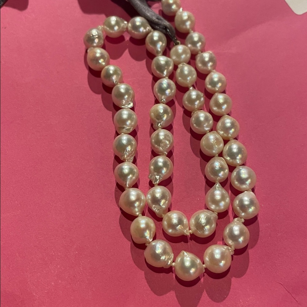 Pearl & Satin Ribbon Tie Necklace - Picture 8 of 8